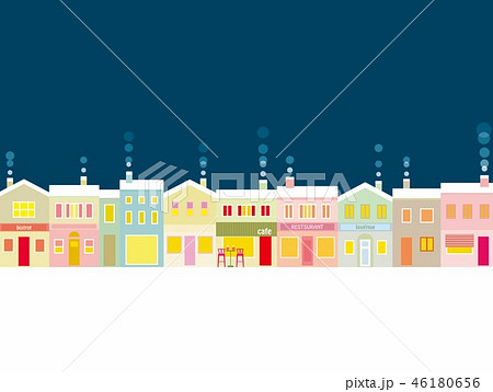 街並み 夜のイラスト素材
