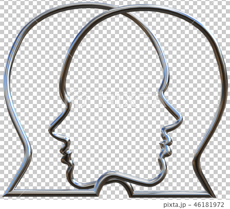 CG 3D illustration 3D design profile line ring metal cutout CG 3D illustration 3D design profile line ring metal cutout 46181972