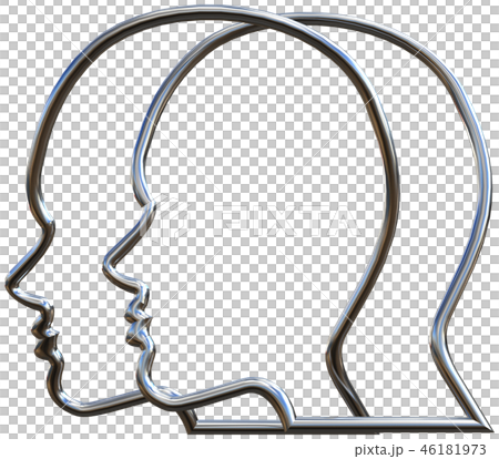 CG 3D illustration 3D design profile line ring metal cutout CG 3D illustration 3D design profile line ring metal cutout 46181973