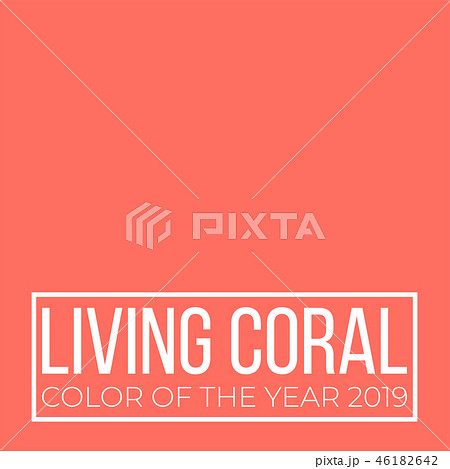 living coral color of the year vector presentation 46182642