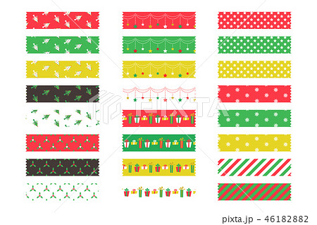 クリスマスパターン マスキングテープ のイラスト素材 4618