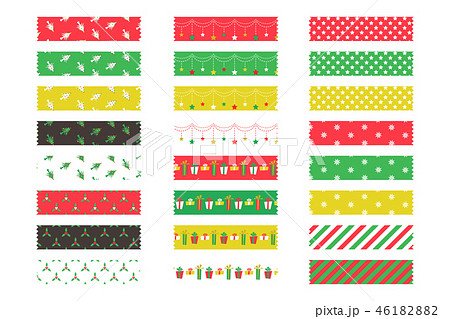 クリスマスパターン マスキングテープ のイラスト素材 46182882 Pixta