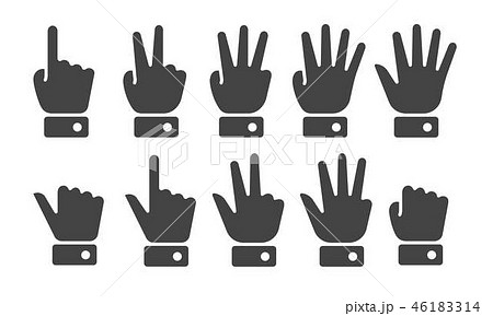 finger counting icon set finger counting icon set 46183314