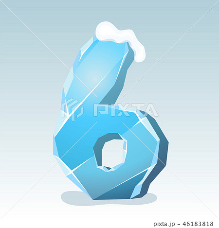 Da-iCE 会報　NaMBER-SiX Ice Font Number Sixwith Clipping Path Stock Illustration