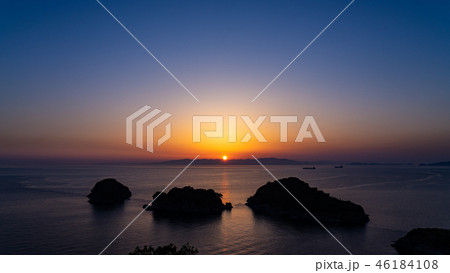 雑賀崎からの夕陽 46184108