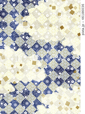 和柄背景雲のイラスト素材