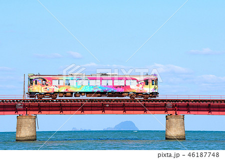由良川橋梁を渡る京都丹後鉄道の列車 46187748
