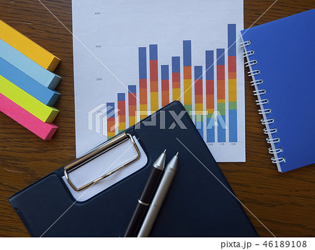 ビジネスイメージ・グラフ・バインダー・手帳・付箋 46189108