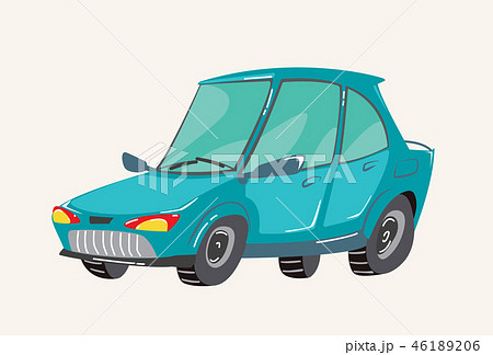Funny cute hand drawn cartoon vehicles. Bright cartoon fire truck, fire engine, Vector illustration 46189206