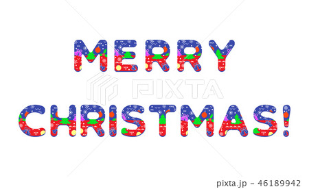 Inscription decorated with Christmas symbols Inscription decorated with Christmas symbols 46189942