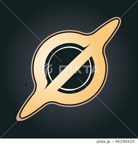 Gargantua vector icon. Space Black Hole Ill. 46190420