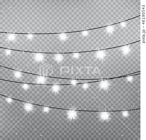 Christmas snowflake light bulbs template 46190543