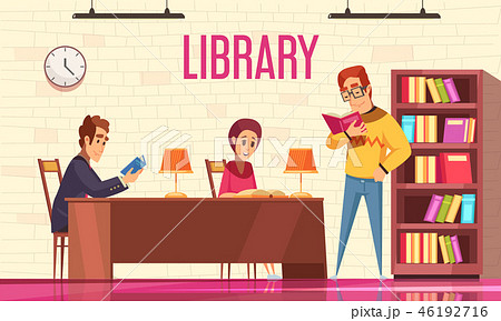 People Reading Books Background 46192716