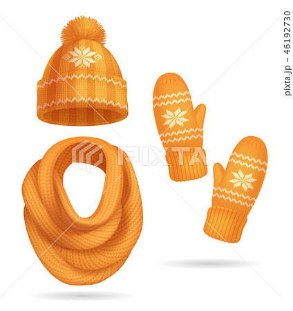 Winter Yellow Knitted Clothes Set 46192730