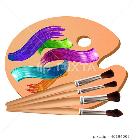 Art Supplies. Painting and Drawing Materials, Creative Art Tools, Artistic  Supplies, Paints, Brushes and Sketchbook Stock Vector - Illustration of  palette, icon: 183165594