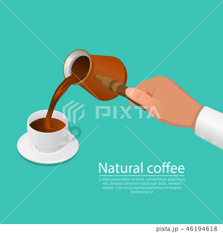 The hand pours fresh welded coffee The hand pours fresh welded coffee 46194618