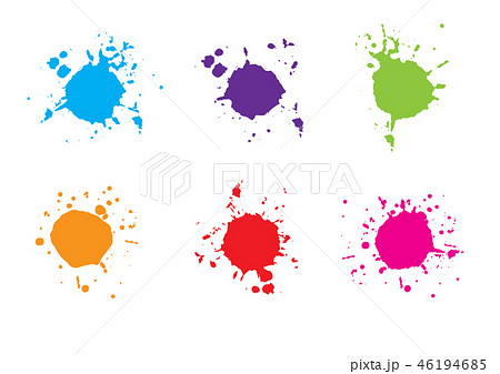 abstract vector colorful paint splatter 46194685