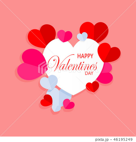 Sweet valentines card on pink background. 46195249