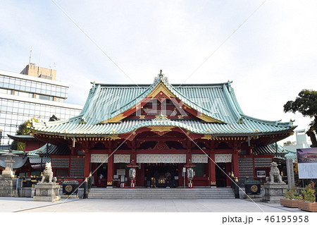都内の観光名称 神田神社 神田明神 の拝殿の写真素材