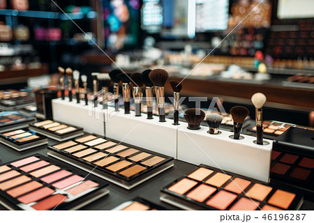 Face cosmetic in beauty store closeup, nobody Face cosmetic in beauty store closeup, nobody 46196287