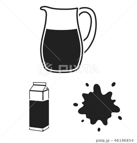 Milk product black icons in set collection for design.Milk and food vector symbol stock web Milk product black icons in set collection for design.Milk and food vector symbol stock web 46196854
