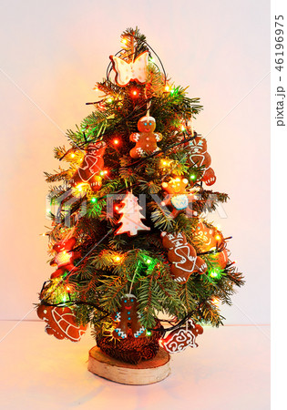 The illuminated New Year tree The illuminated New Year tree 46196975
