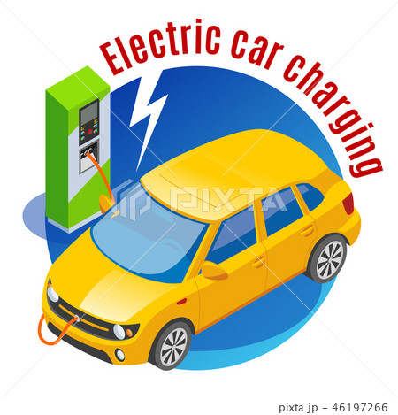 Electromobile Charging Station Background 46197266