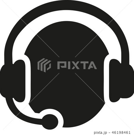Callcenter icon with Headset Callcenter icon with Headset 46198461