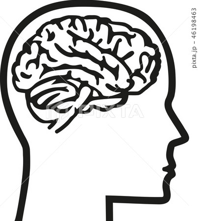 Head with brain icon 46198463