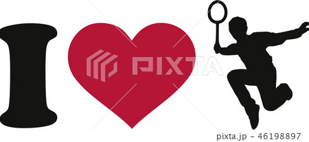 I Love Badminton Player 46198897