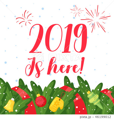 New Year and Christmas card 46199012