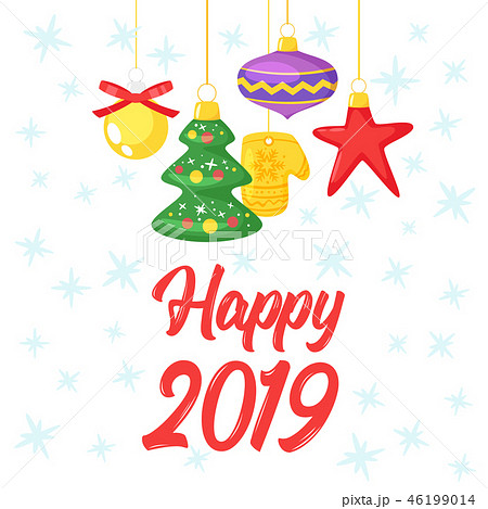 New Year and Christmas card New Year and Christmas card 46199014