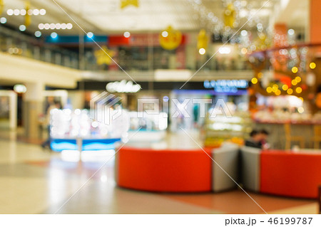 Abstract blur and defocused shopping mall of department store interior for background 46199787