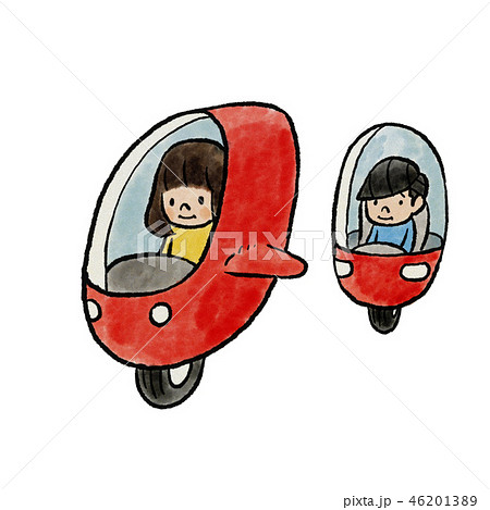 Child Riding A Future Vehicle Stock Illustration 4613