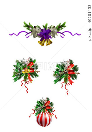 Christmas festive decoration from christmas tree branches 46201452