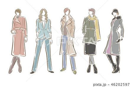 A set of casual fashion women about hobbies and - Stock Illustration  [78810122] - PIXTA