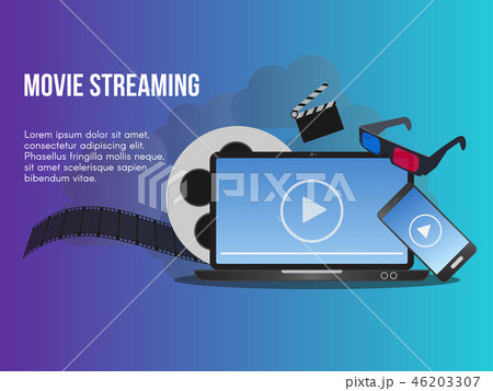 Movie streaming concept illustration vector  46203307