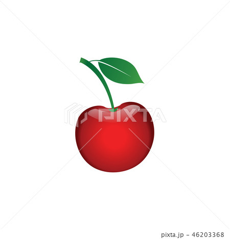Clean illustration of cherry fruit element design  46203368