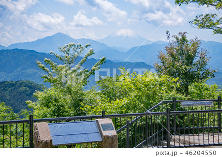 高尾山　山頂　 大見晴台から眺望する富士山　5月中旬 46204550