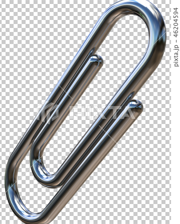 CG 3D illustration 3D design clip stationery line information metal clipping CG 3D illustration 3D design clip stationery line information metal clipping 46204594
