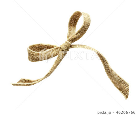 Beige canvas  ribbon bow 46206766