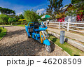 Motorcycle in village grape farm 46208509