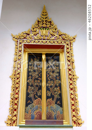 The royal style windows of sanctuary in Nonthaburi The royal style windows of sanctuary in Nonthaburi 46208552