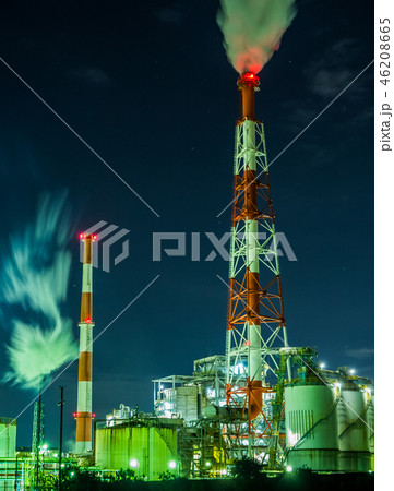 姫路市播磨臨海工業地域の工場夜景　ダイセル化学工場 46208665