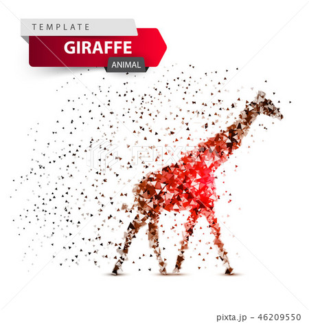 Giraffe dot - glare splatter illustration. 46209550