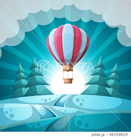 Winter landscape. Merry christmas, new year. 46209620