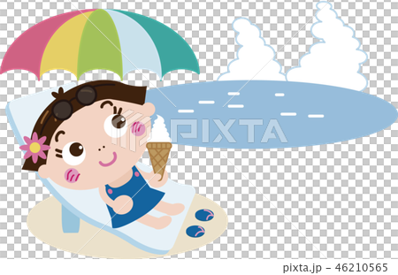 海水浴（おかっぱ頭の女の子22） 46210565