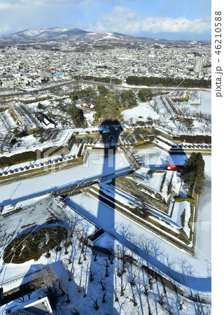 冬の五稜郭と函館の街並み 冬の五稜郭と函館の街並み 46210588