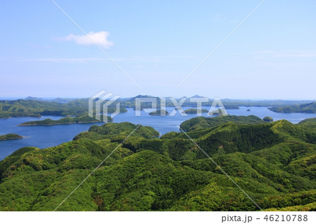 烏帽子岳展望所からの浅茅湾 烏帽子岳展望所からの浅茅湾 46210788