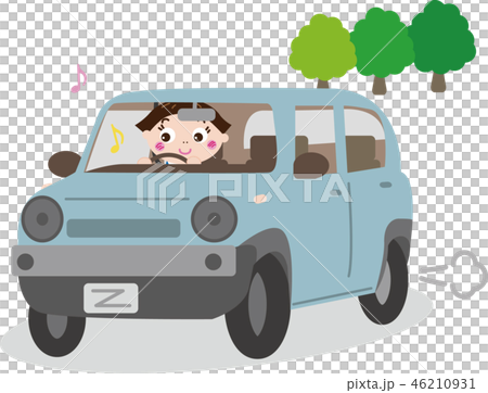 車の運転 おかっぱ頭の女の子39 のイラスト素材 46210931 Pixta